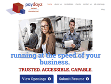 Tablet Screenshot of paydayzstaffing.com